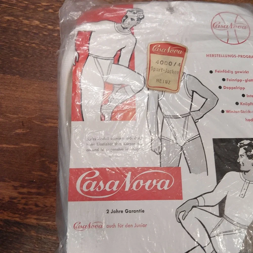 NOS VTG 60s - 70s Casa Nova Tank Top Undershirt Lot of 2 -Size 4 -Small Germany